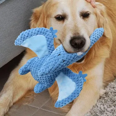 Petopia Jouet en peluche dinosaure grinçant pour chien