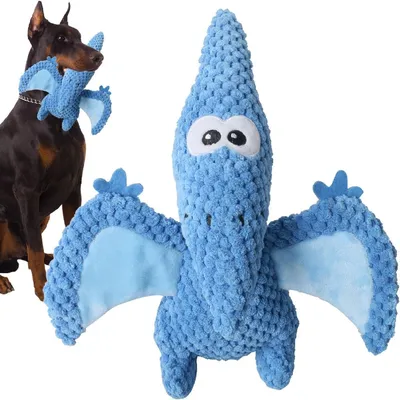 Petopia Jouet en peluche dinosaure grinçant pour chien Petopia Jouet en peluche dinosaure grinçant pour chien