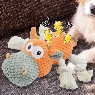Petopia Jouet couineur pour chien en forme de vache