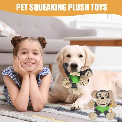 Petopia Jouet en peluche en forme de singe pour chien