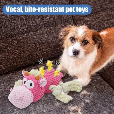 Petopia Jouet couineur pour chien en forme de vache