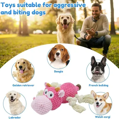 Petopia Jouet couineur pour chien en forme de vache