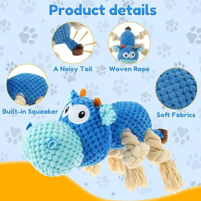 Petopia Jouet couineur pour chien en forme de vache