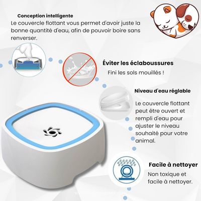 Pet Planet Comedero flotante de gran capacidad para perros y gatos