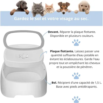 ZooVenture GranCapacité gamelle flottante pour chien et chat