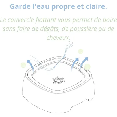 ZooVenture GranCapacité gamelle flottante pour chien et chat