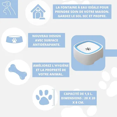 ZooVenture GranCapacité gamelle flottante pour chien et chat