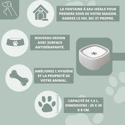 ZooVenture GranCapacité gamelle flottante pour chien et chat