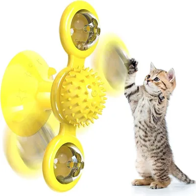 Petopia Moulin à vent rotatif clignotant pour chat