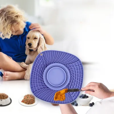 Pet Planet Cuenco plegable para lamer perros