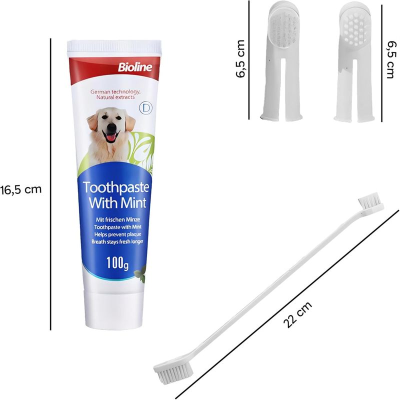 Pet Planet Kit de brossage des dents pour chien