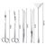 Pet Planet Kit d'outils en inox pour paysages aquatiques
