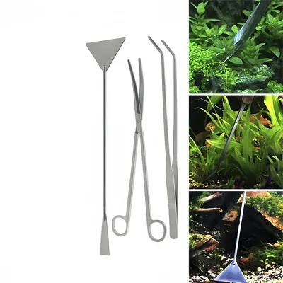 Pet Planet Kit d'outils en inox pour paysages aquatiques