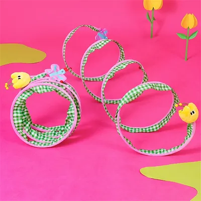 IntiMeg Tunnel pour chat avec jouets