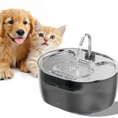 Pet Planet Fontaine à eau pour chat en acier inoxydable 3,2 L