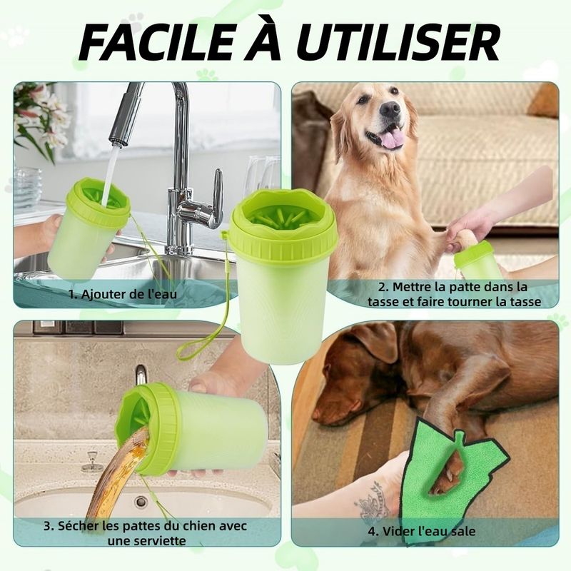 ZooVenture Doux Confortable Nettoyeur De Pattes Pour Chiens