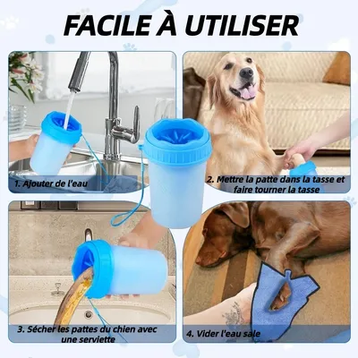 ZooVenture Doux Confortable Nettoyeur De Pattes Pour Chiens