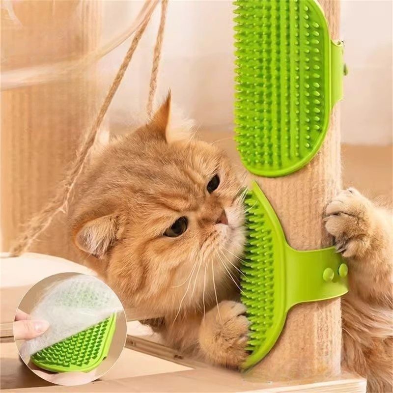 Pet Planet Gratte chat avec peigne de massage en silicone 2 articles