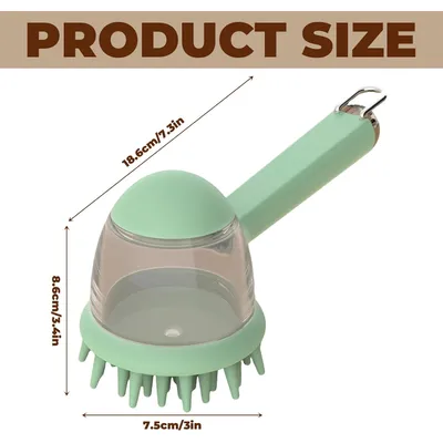 ZooVenture Distributeur de Savon Intégré Brosse de Douche pour Chien