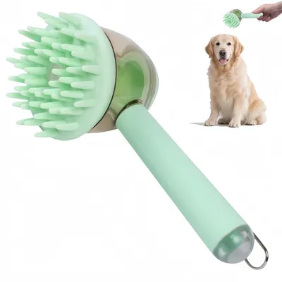 ZooVenture Distributeur de Savon Intégré Brosse de Douche pour Chien