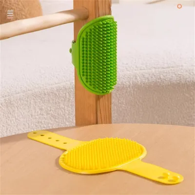 Pet Planet Gratte chat avec peigne de massage en silicone 2 articles