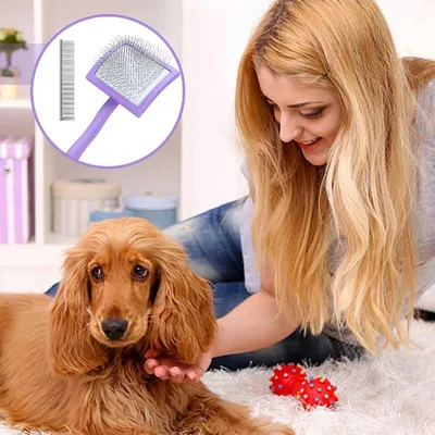 Petopia Brosse à poils longue pour chien et chat