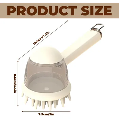 ZooVenture Distributeur de Savon Intégré Brosse de Douche pour Chien