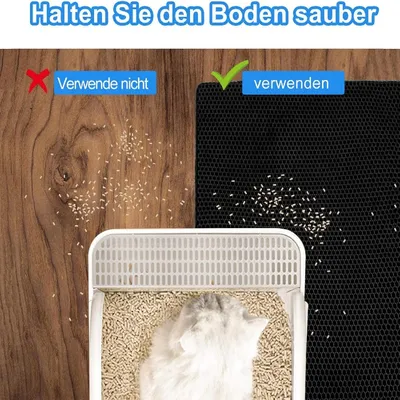 Petopia Tapis de litière pour chat design nid d'abeille60*35cm