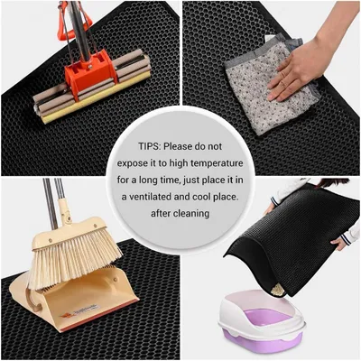 Petopia Tapis de litière pour chat design nid d'abeille60*35cm