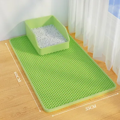 Petopia Tapis de litière pour chat design nid d'abeille60*35cm