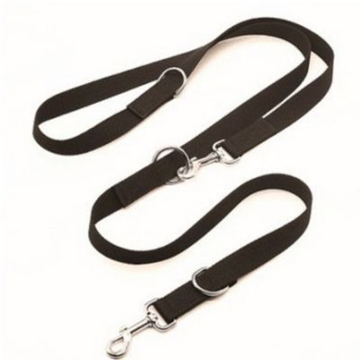 Petopia  Corde de traction double usage pour chien noir