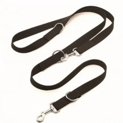 Petopia  Corde de traction double usage pour chien noir
