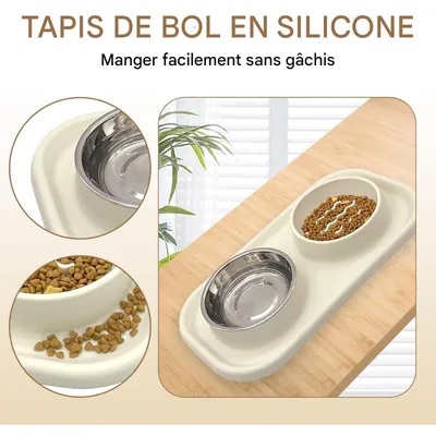 ZooVenture Anti - dérapante Anti - déversement Ensemble Gamelles Chien Chat