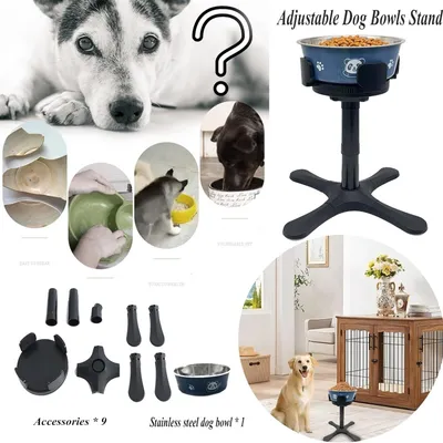 Petopia Support de gamelle surélevée réglable pour chien