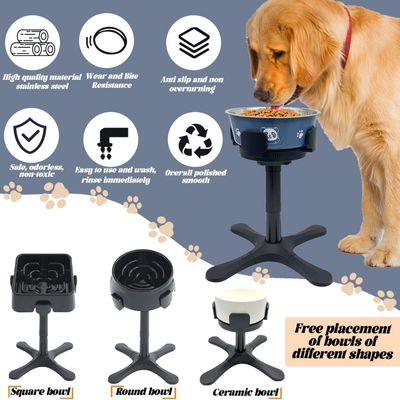 Petopia Support de gamelle surélevée réglable pour chien