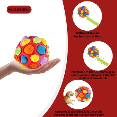 Pet Planet ZooVenture Indestructible Balle À Renifler Pour Chien
