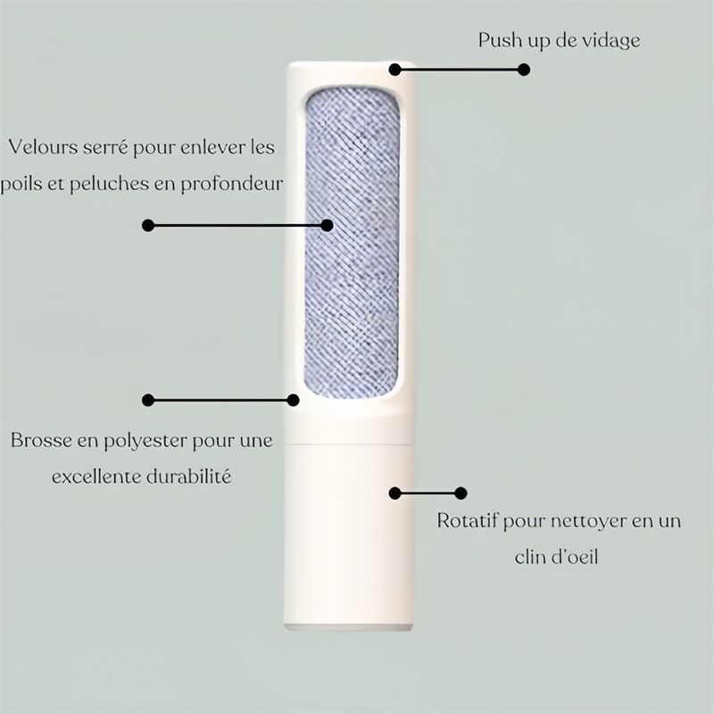 Pet Planet Rouleau anti poils pour animaux