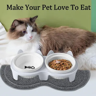 Petopia Ensemble de bols en céramique pour chat