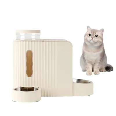 Pet Planet Distributeur d'eau et de nourriture 2-en-1 pour chat