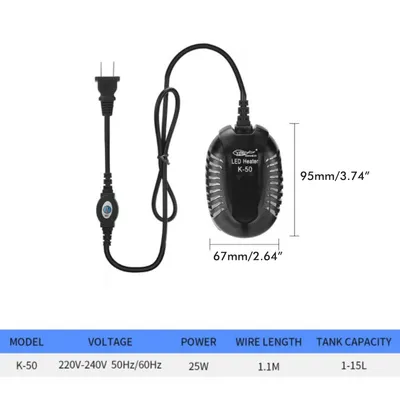 Barre chauffante automatique température constante 25W