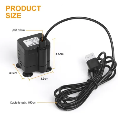 Pompe d'aquarium réglable silencieuse 3W 200l / h