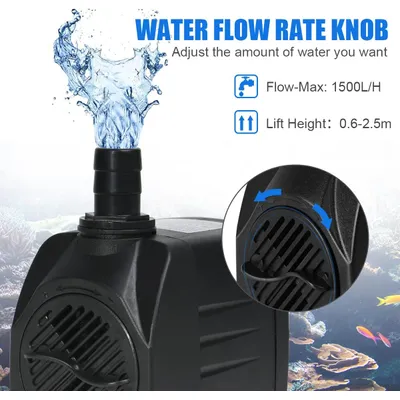 Pompe d'aquarium réglable silencieuse25w 1500l/H