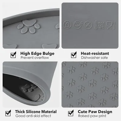 UAMLY Tapis en silicone pour aliments pour animaux