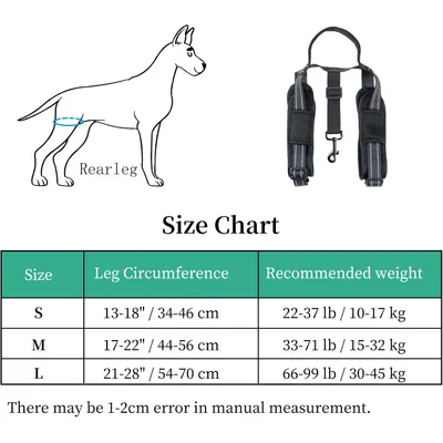 UAMLY Harnais de Levage pour Chiens pour pattes arrière