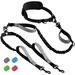UAMLY Laisse double mains libres pour chien