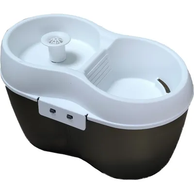 H2O Fontaine à Eau pour chat CatH2O Grise 2L H2O Fontaine à Eau pour chat CatH2O Grise 2L