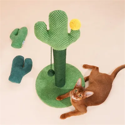 IntiMeg Griffoir en forme d'arbre cactus pour chat