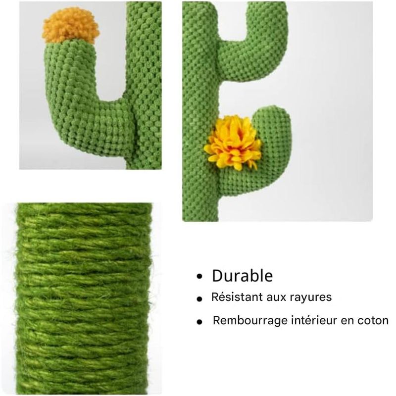 IntiMeg Griffoir en forme de cactus en jute pour chat