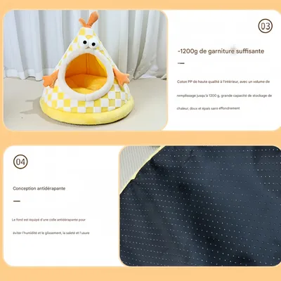 FurryFusion Lit conique pour chat Cartoon