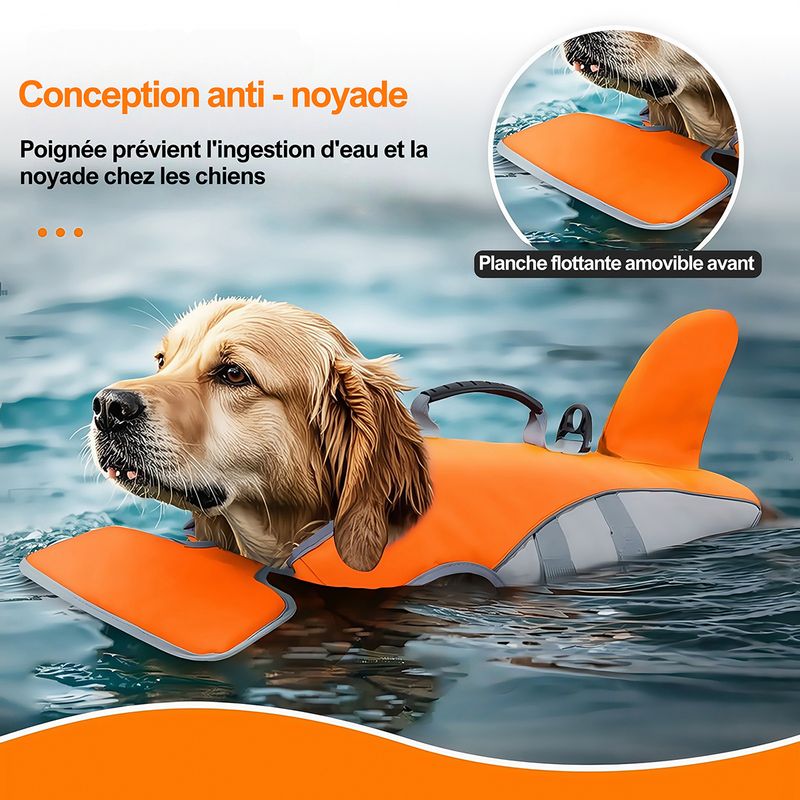 PurrfectFun Gilet de sauvetage flottant pour chiens et chiots